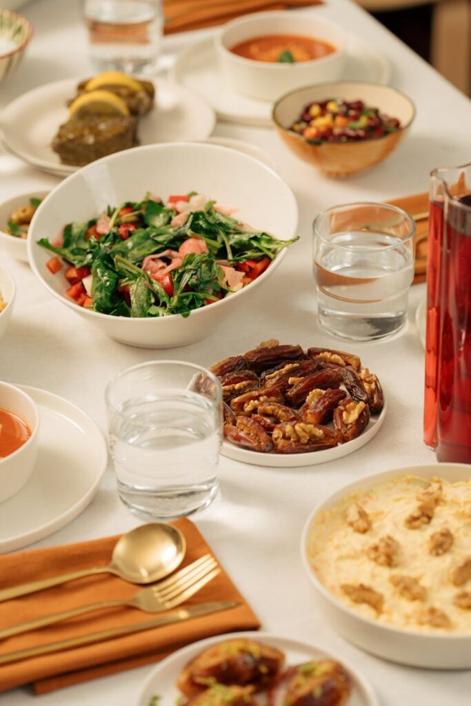 food and drinks served on ramadan